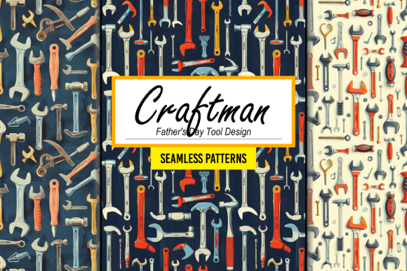 Download Fathers Day Tool Seamless Pattern Design - Pattern design Collection