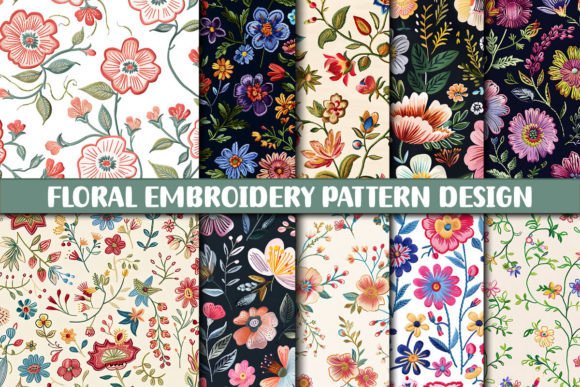 Download Floral Embroidery Pattern Design - Pattern design Collection