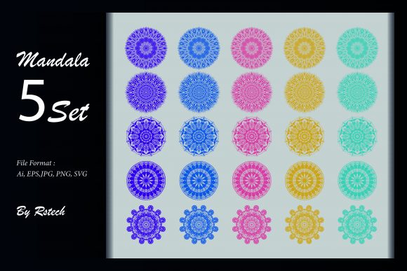Download Mandala Ornamental Background Set - Mandala ornament Collection