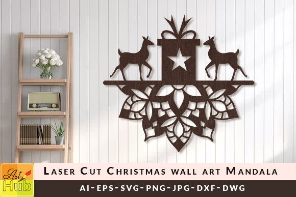 Download Laser Cut Christmas Wall Art Mandala SVG - Mandala svg Collection