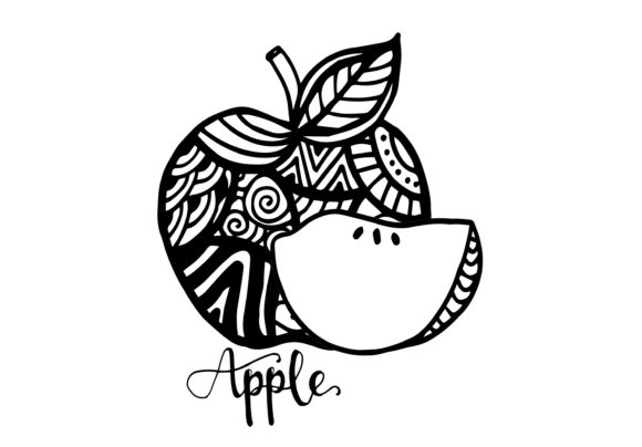 Download Apple Fruits, Zen Art. Hand Drawing - Drawing Collection