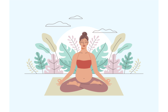 Download Pregnancy Woman Meditation. Yoga Lifesty - Premium Resources