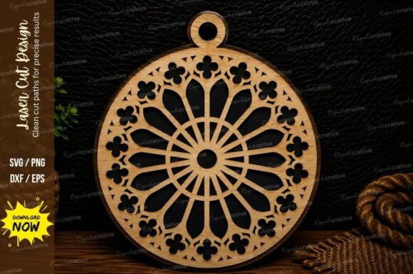 Download Mandala Ornament Laser Cut Svg Design - Mandala ornament Collection