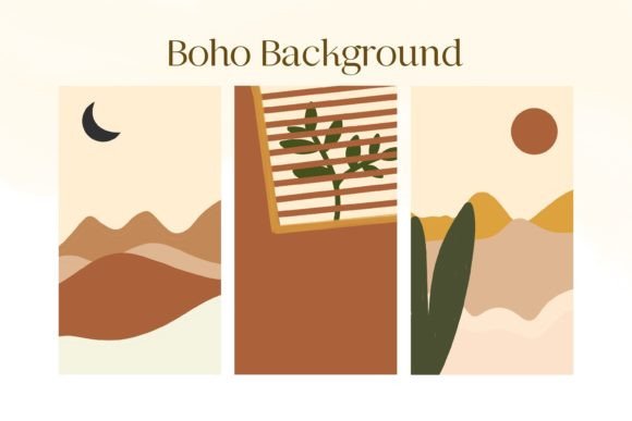 Download Bohemian Art Set Background - Bohemian art Collection