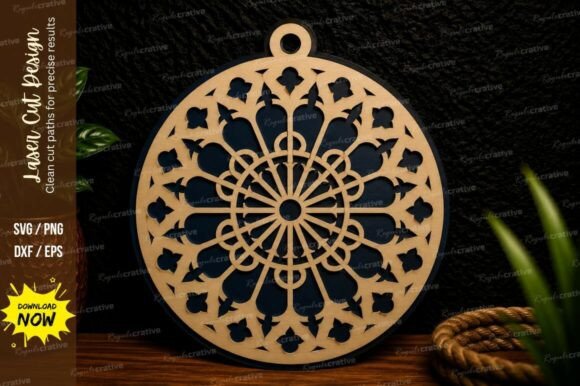 Download Mandala Ornament Laser Cut Svg Design - Mandala ornament Collection